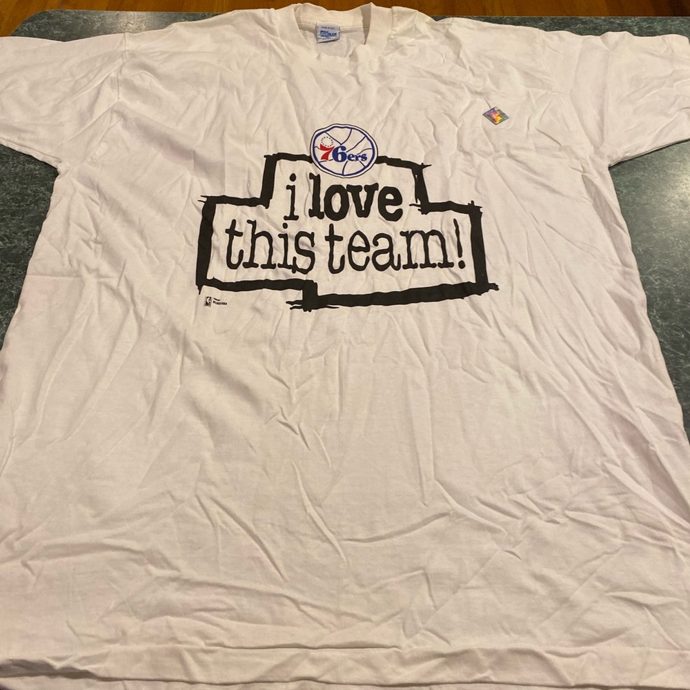 Vintage NBA “I Love This Team” 76ers Tee Size XXL